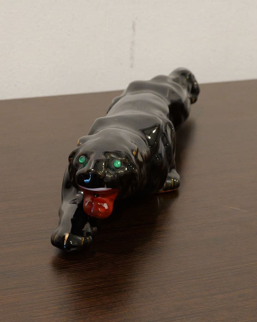 1950'sBLACKPANTHER ブラックパンサー 陶器 置物 オブジェ