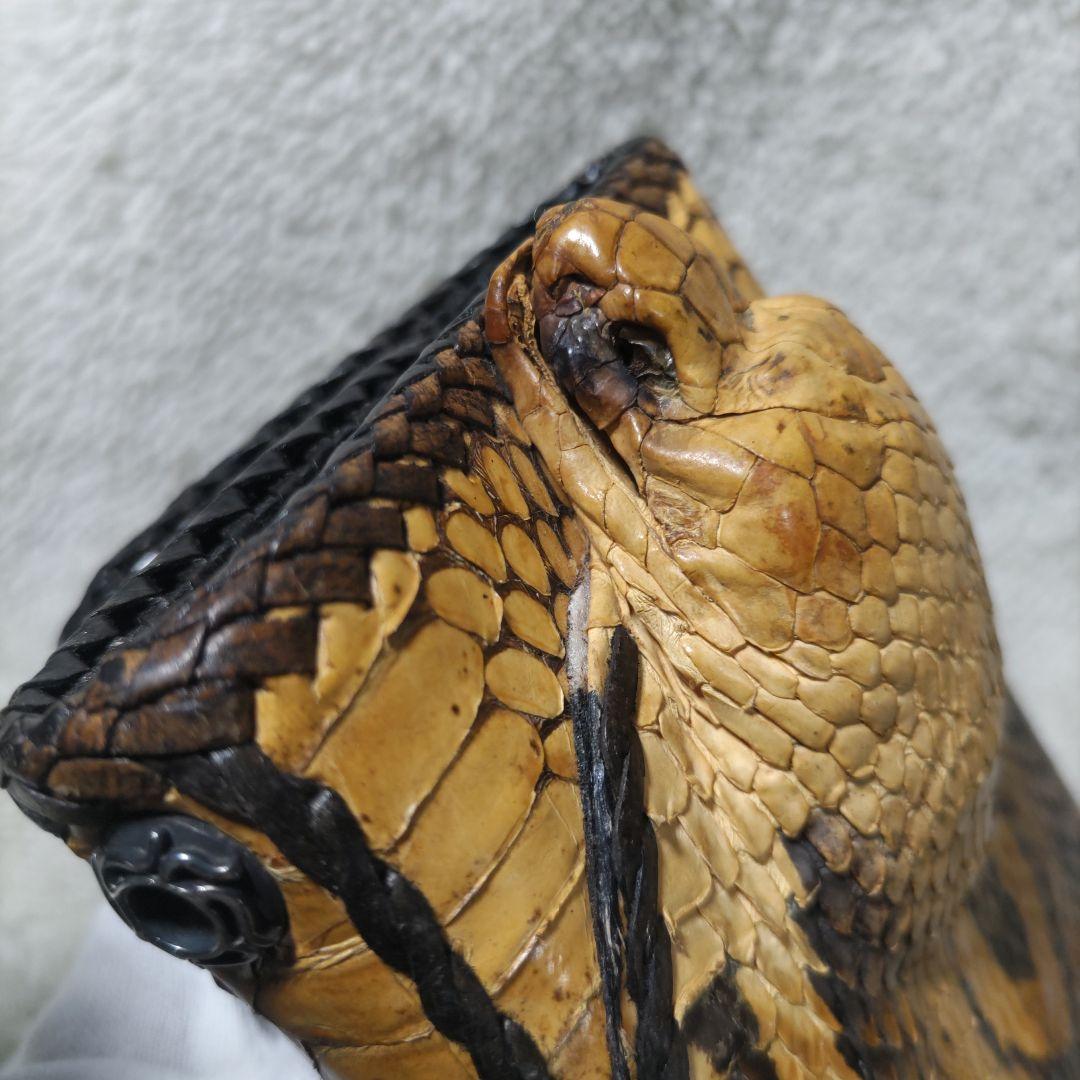 バイカーズウォレット　ライダースウォレット　財布　長財布　蛇革　コブラ　頭