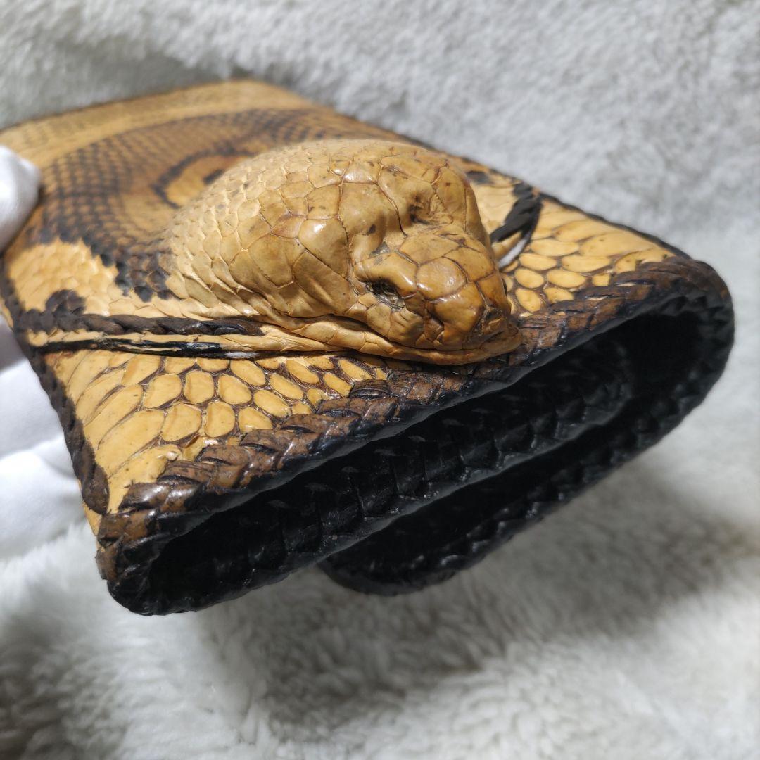 バイカーズウォレット　ライダースウォレット　財布　長財布　蛇革　コブラ　頭