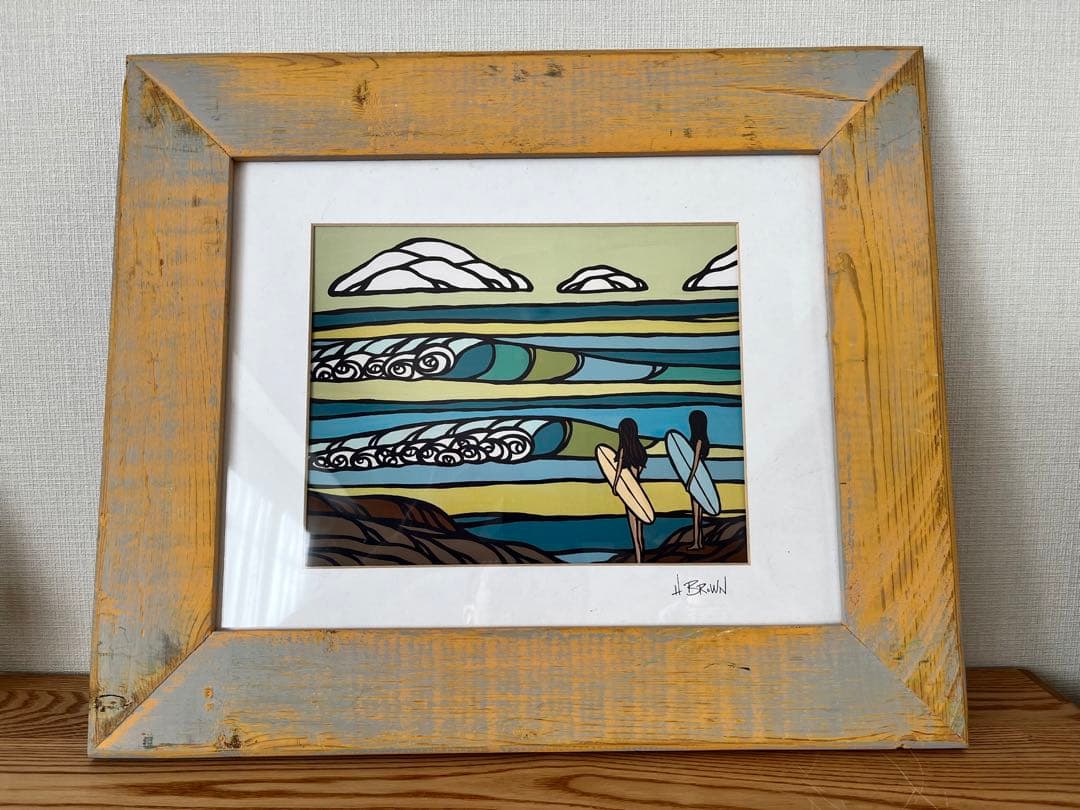 ヘザーブラウン South Point サウスポイント アート絵画　額セット