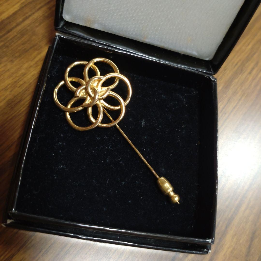 シャネル　ブローチ　ココマーク　ピン　フラワー　花　カメリア　ゴールド