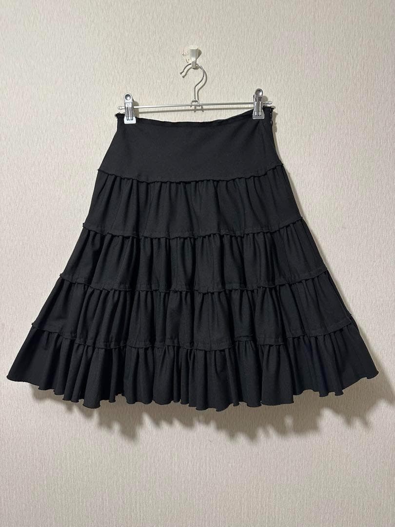 スカート Limi feu Black Frill Skirt