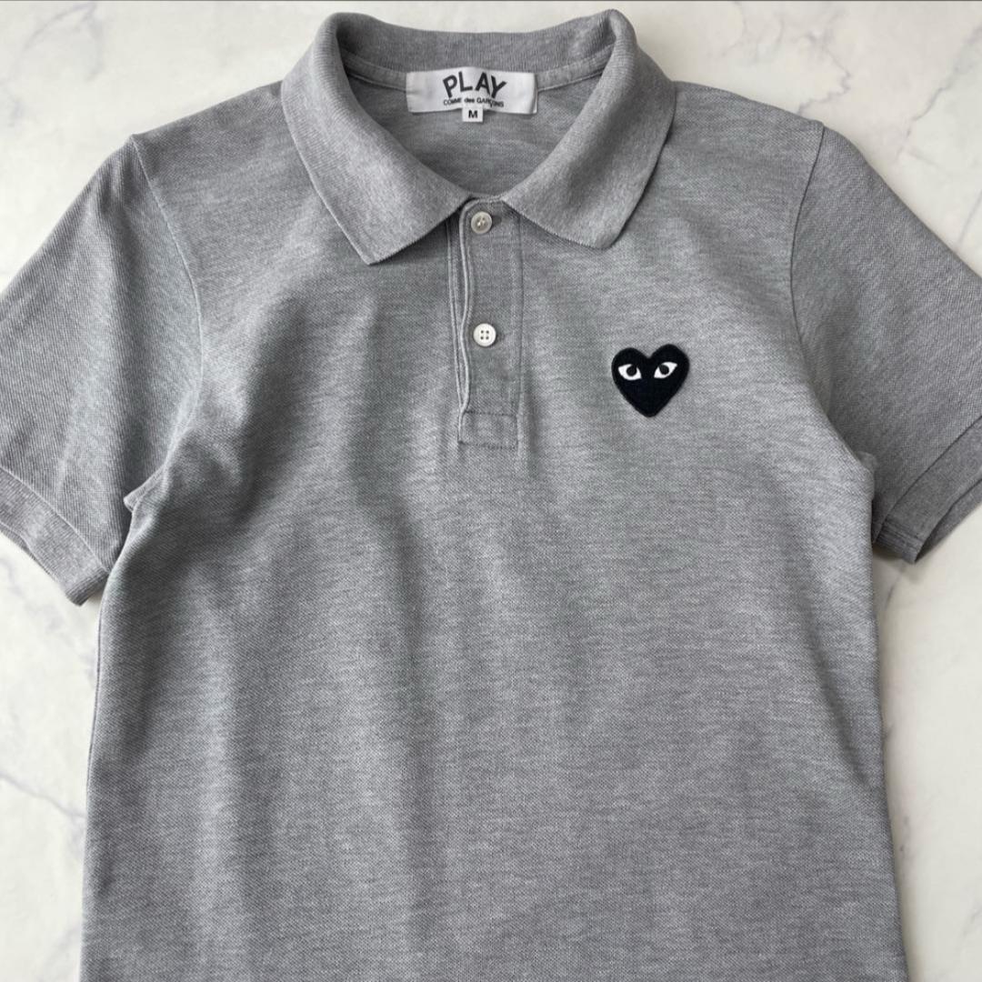 PLAY COMME des GARCONS 半袖ポロシャツ グレー Mサイズ