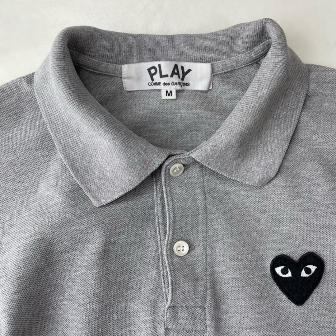 PLAY COMME des GARCONS 半袖ポロシャツ グレー Mサイズ