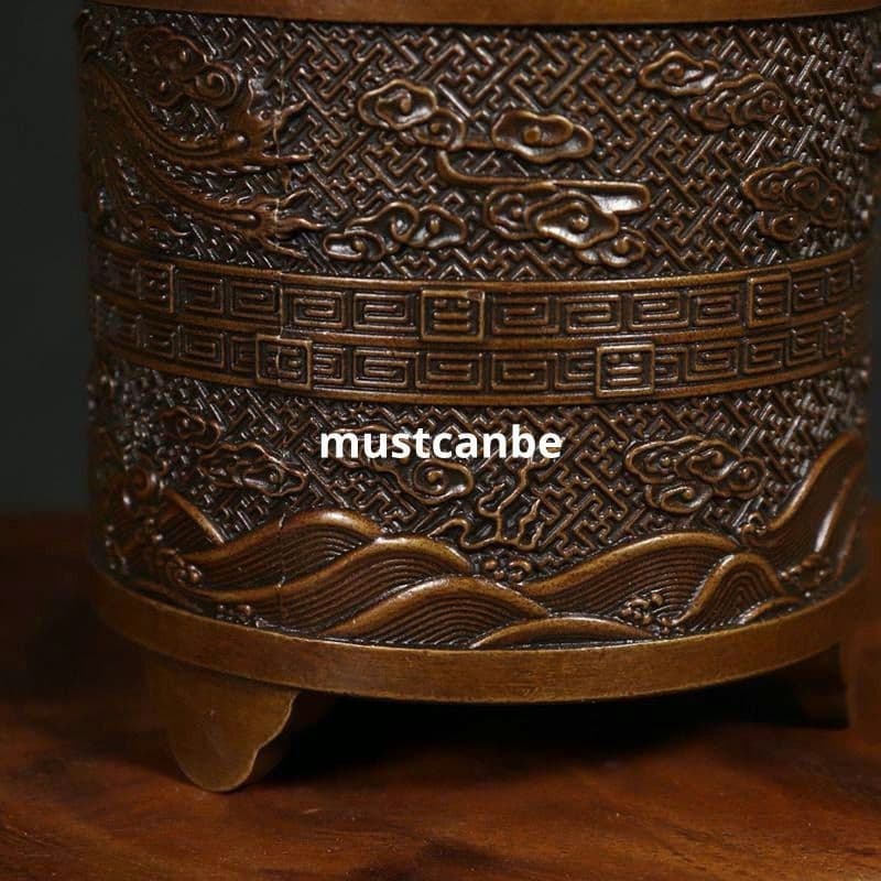 銅製 香炉 龍鳳香炉 茶室 書斎 薫香炉 工芸品 置物