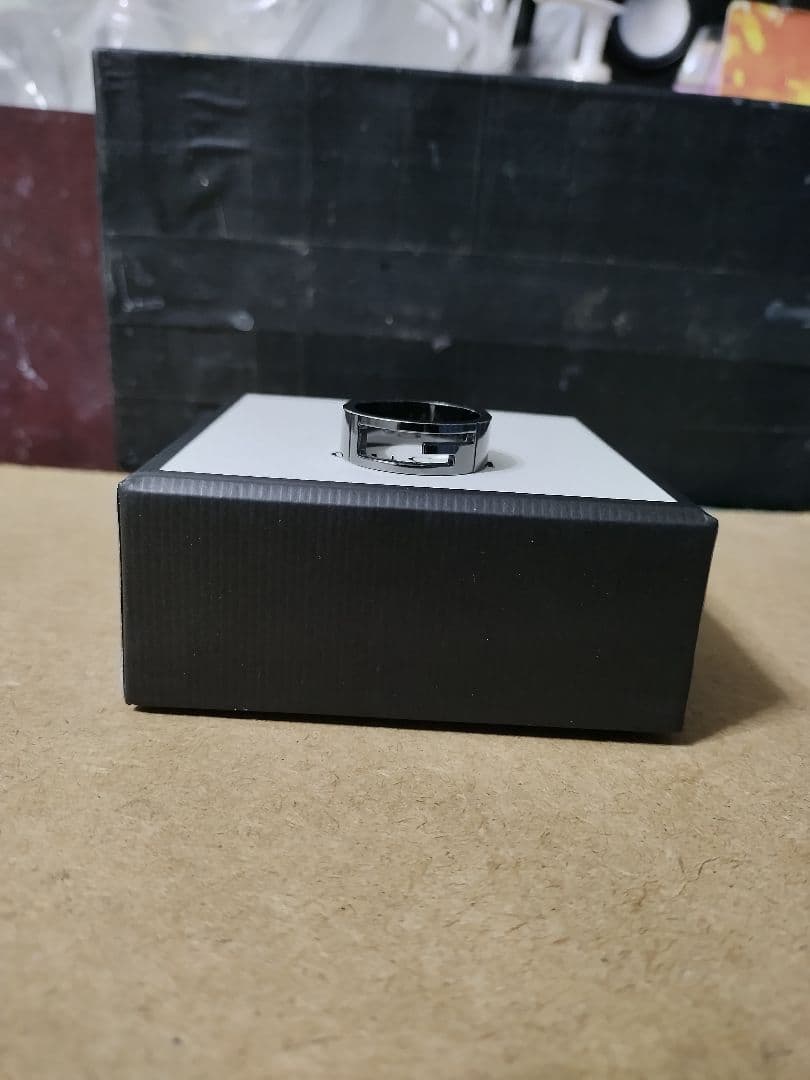 良好品 GUCCI グッチ シルバー925ブラックGリング 25号 高級感あり