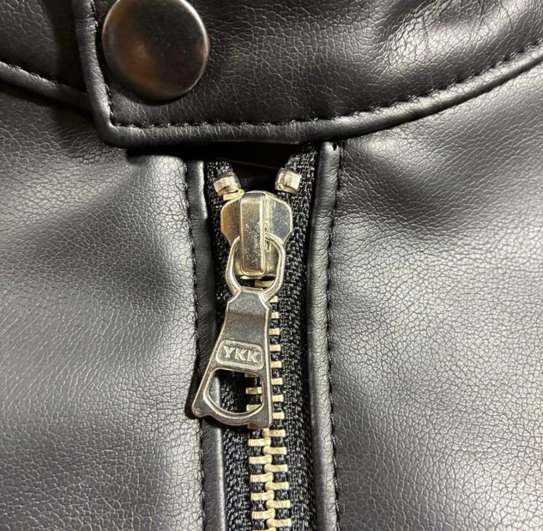 【人気 美品】ビームス　レザージャケット　黒　シングルライダー