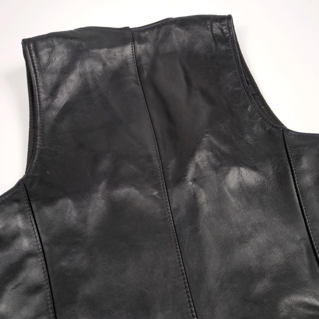 VANSON バンソン 42 XL レザー ベスト BLACK ライダース