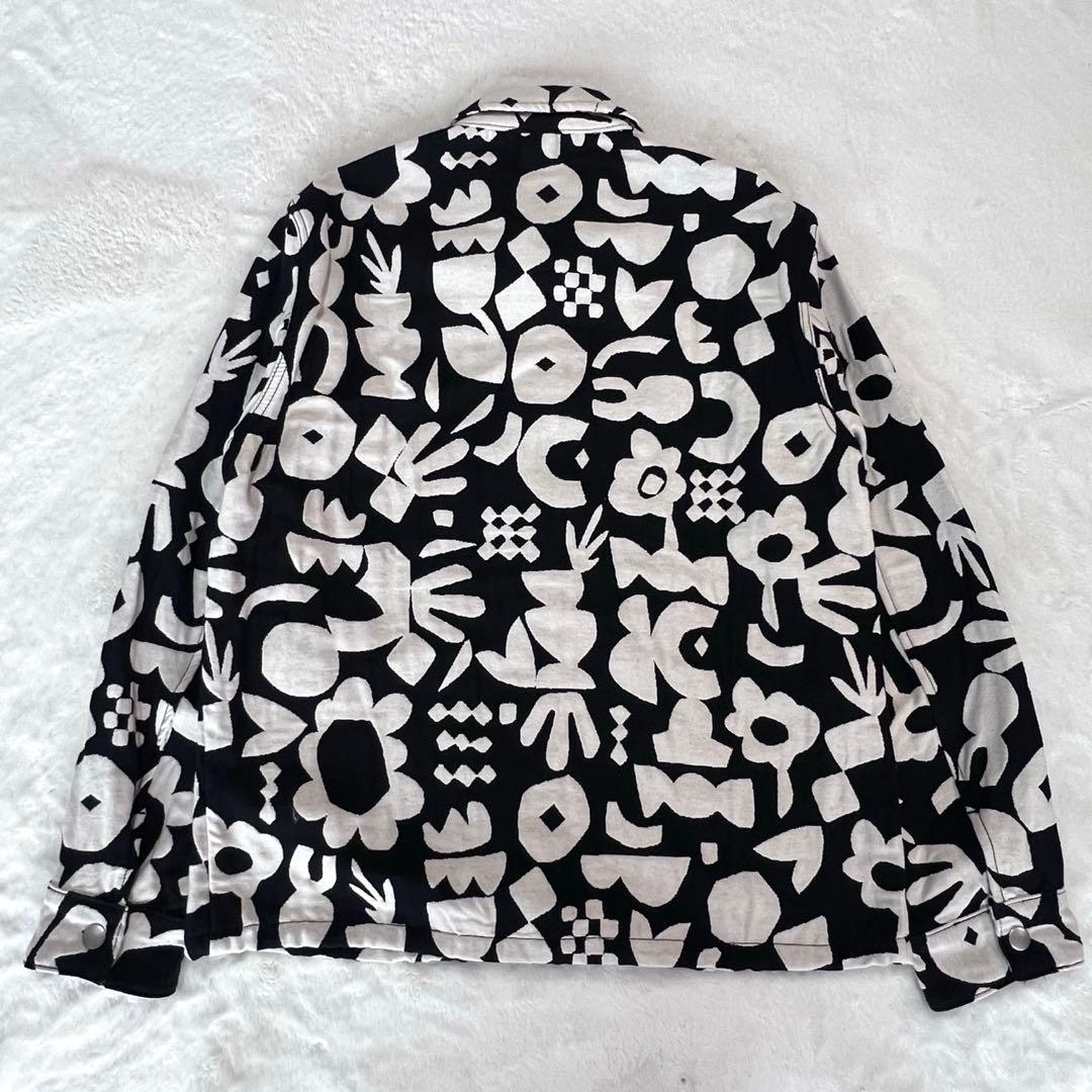【希少】ZARA 赤西仁着用ジャケット 白黒 総柄 メンズM