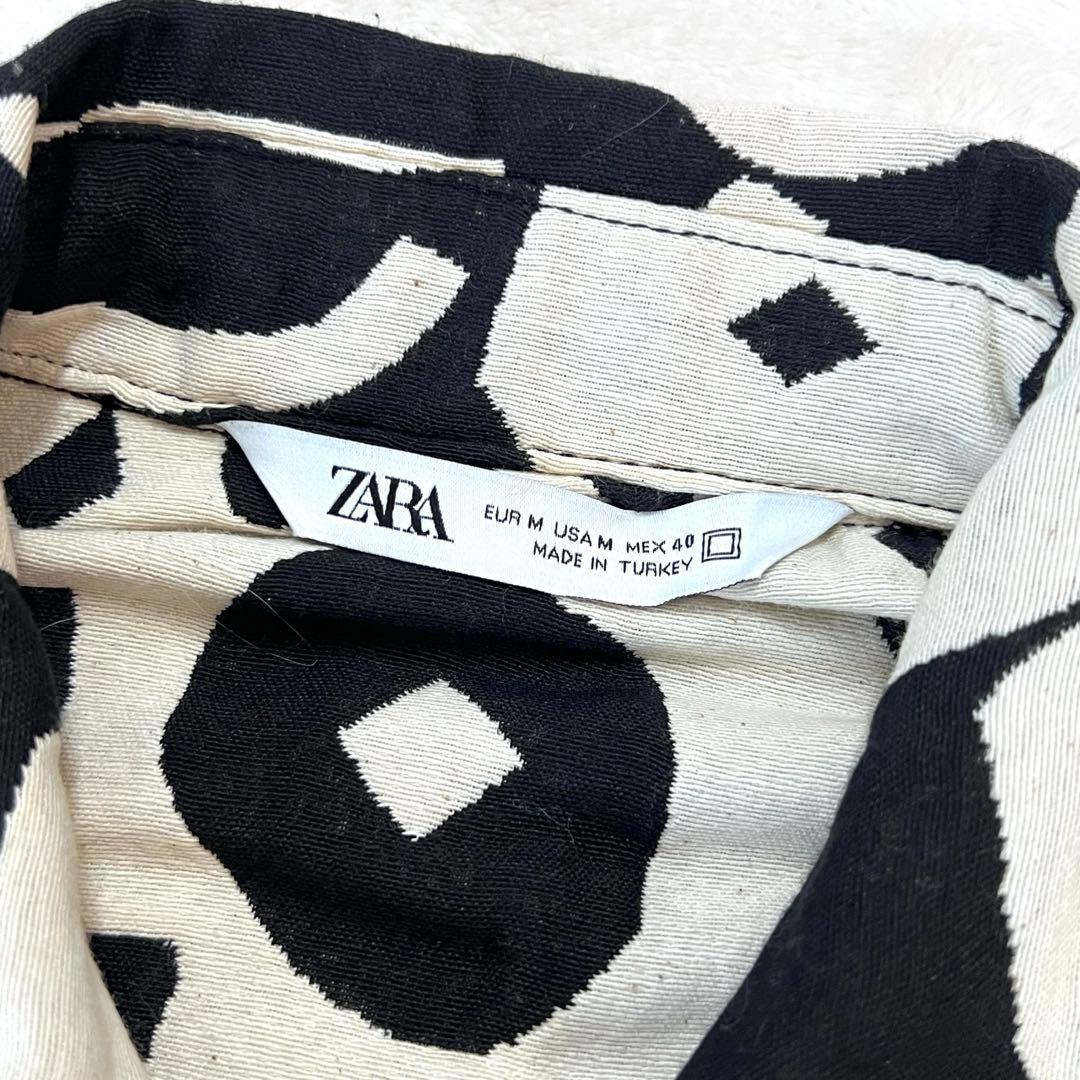 【希少】ZARA 赤西仁着用ジャケット 白黒 総柄 メンズM