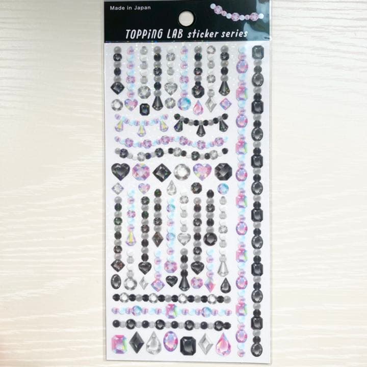 セリア  TOPPing LAB ステッカーシール  ジュエル 4種