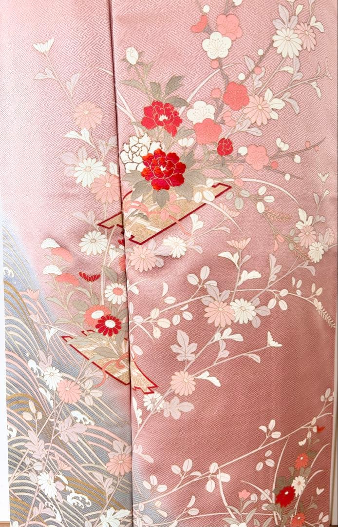 美品　正絹訪問着　紋付　フルセット4点　入学式　七五三　お宮参り