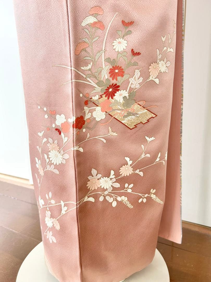 美品　正絹訪問着　紋付　フルセット4点　入学式　七五三　お宮参り