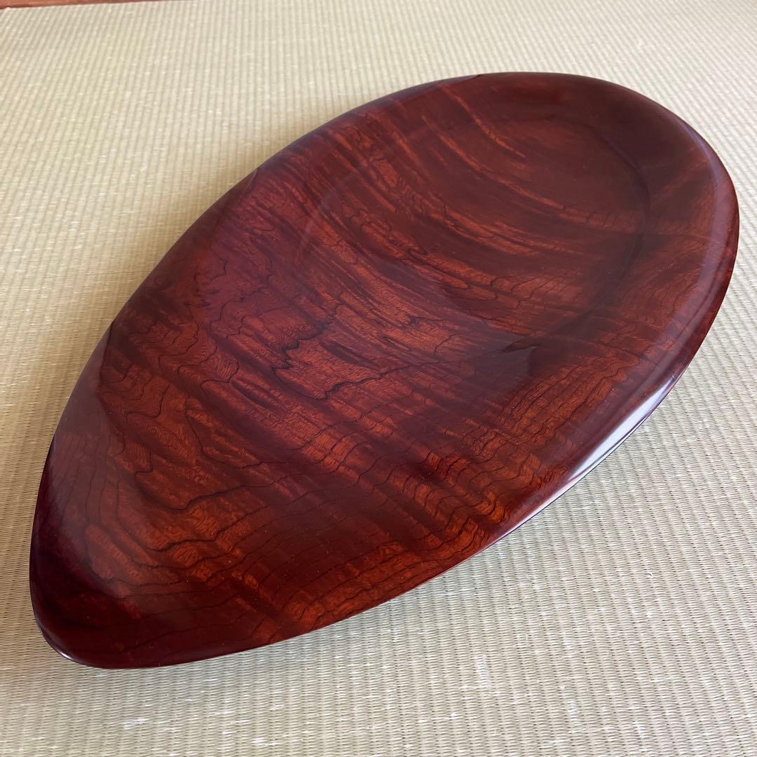 欅杢拭漆盛器(けやきもくふきうるしのもりき)　　IM238