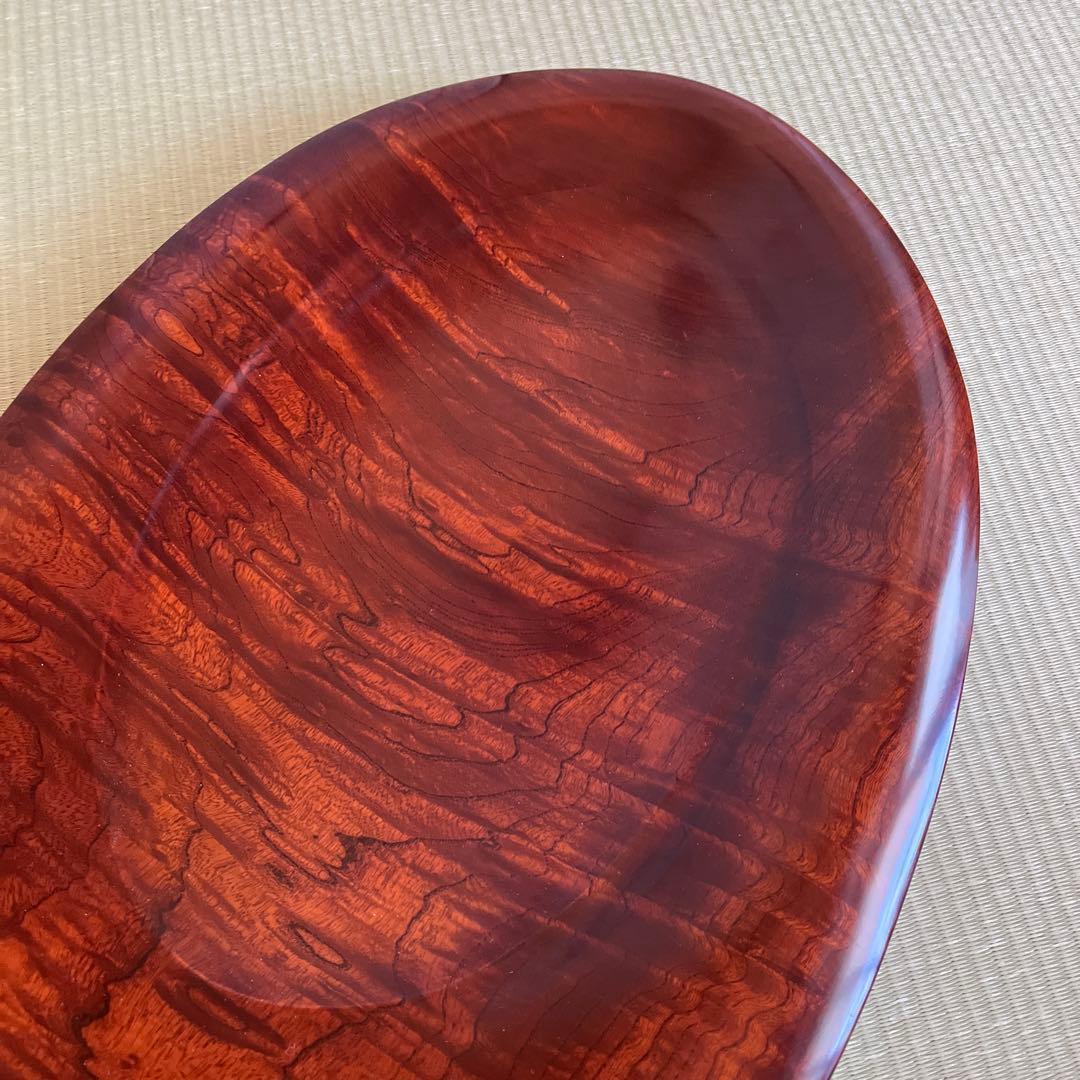 欅杢拭漆盛器(けやきもくふきうるしのもりき)　　IM238