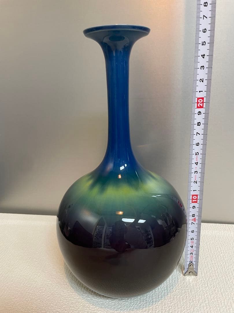 人間国宝 三代 徳田八十吉 正彦 作 花生