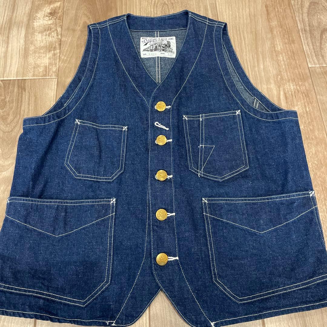 Dapper デニムベスト 42サイズ ダークブルー