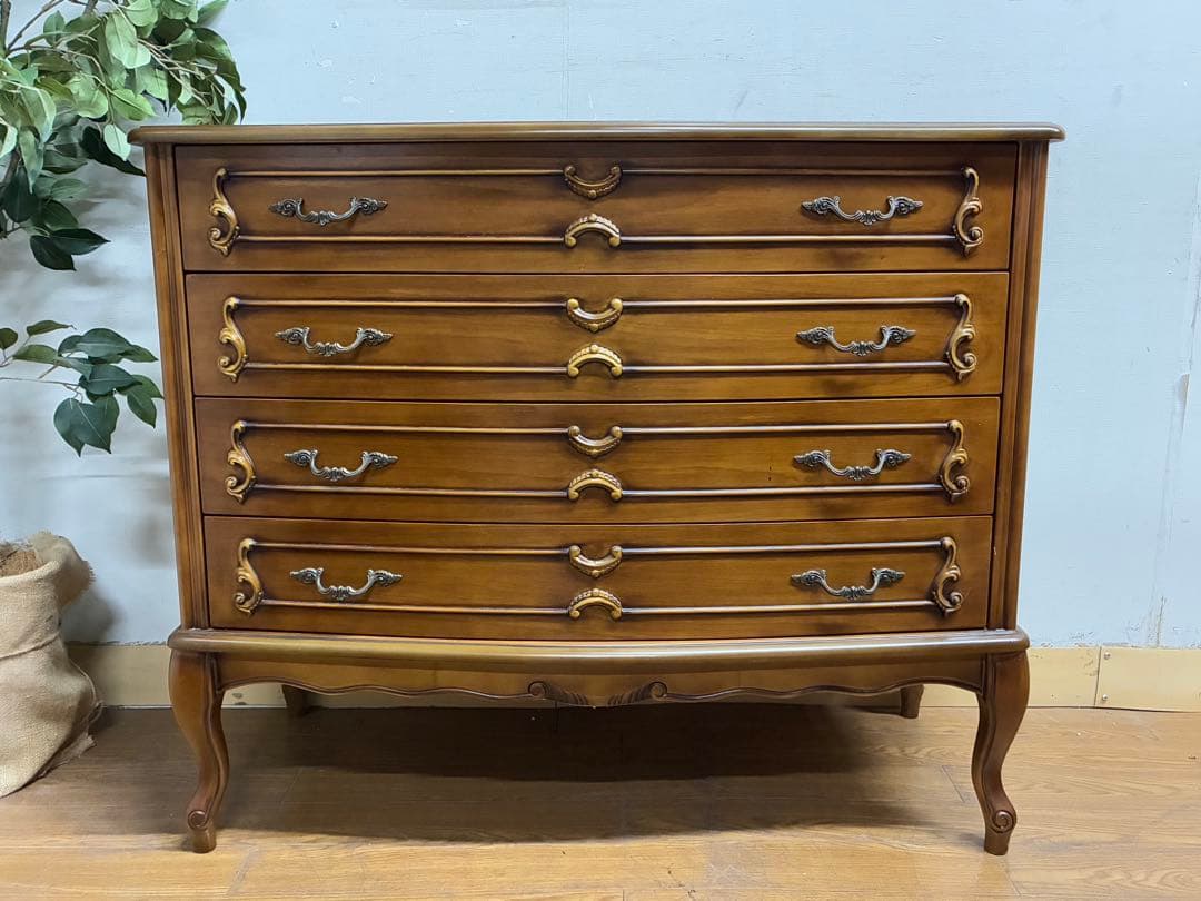 管409☆イタリア製☆アルティナージャ☆アンティーク☆4段チェスト☆マホガニー