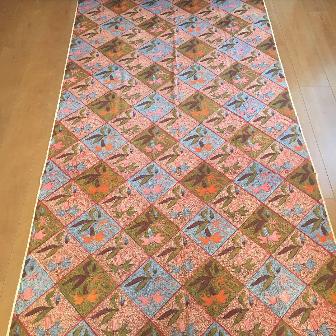 古布 ジャワ更紗（バティック）戦前 プカロンガン 菱ユリ紋