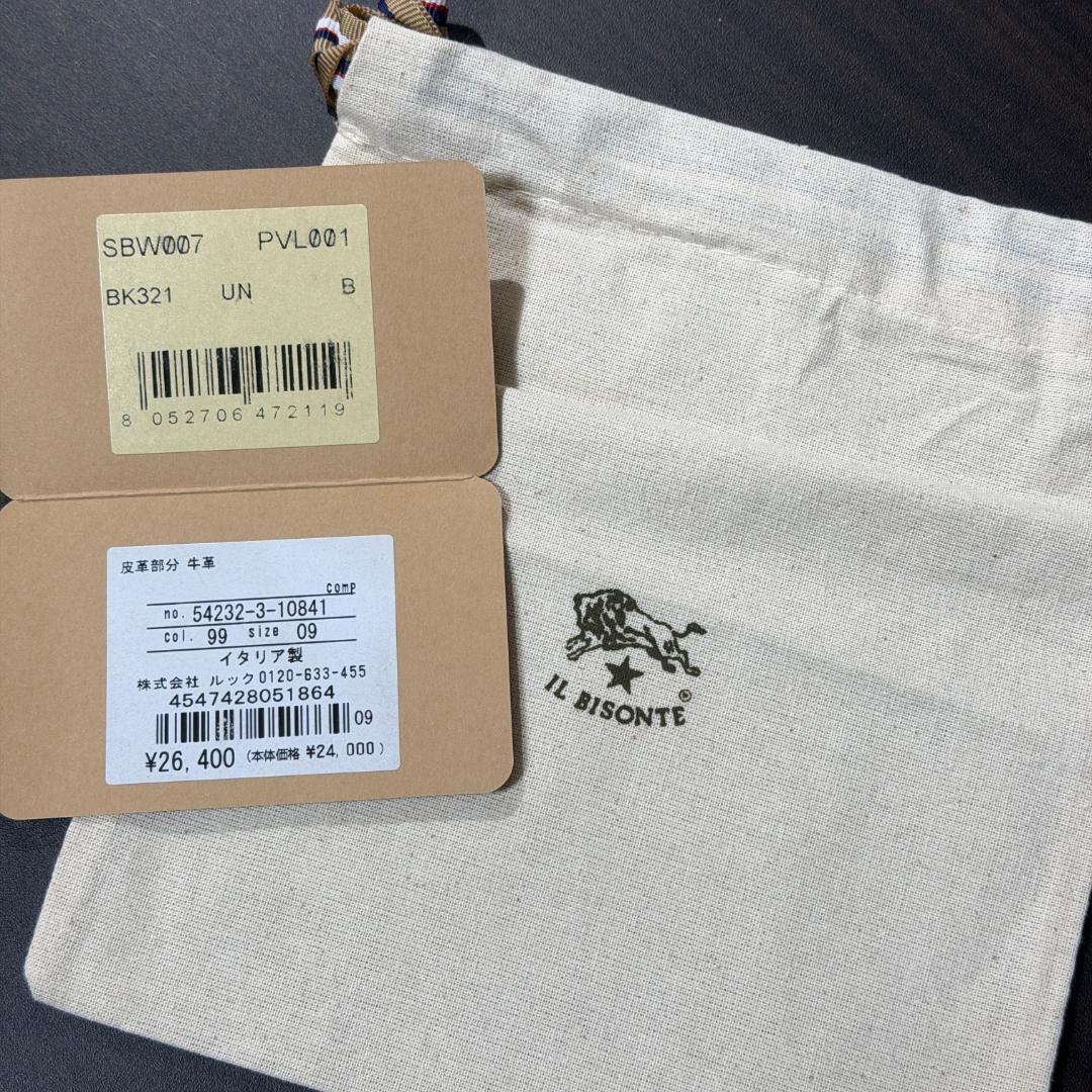 【新品未使用】イルビゾンテ ロゴ 二つ折り 財布 ブラック 黒