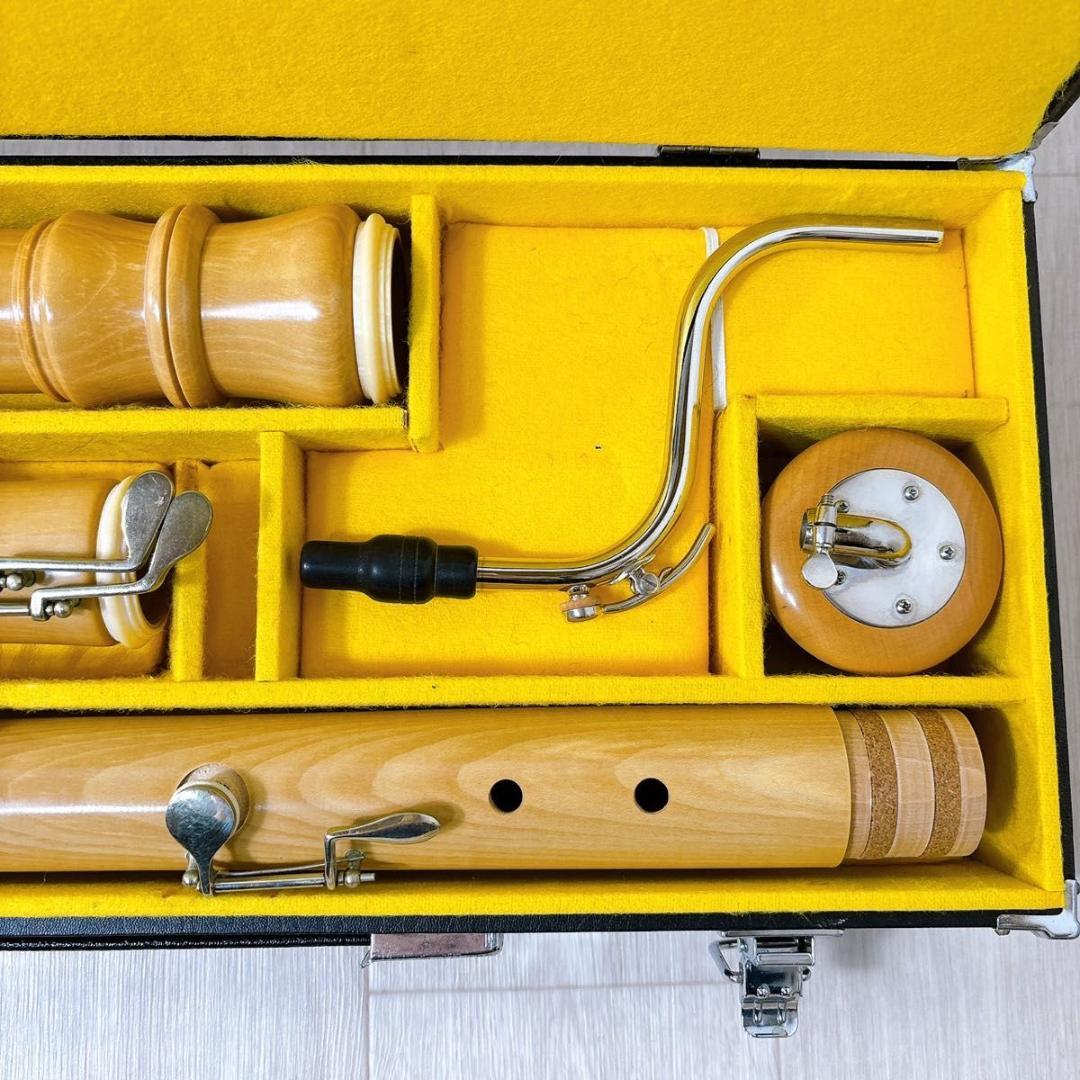 AULOS アウロス トヤマ楽器 木製 バスリコーダー バロック式 ケース付き