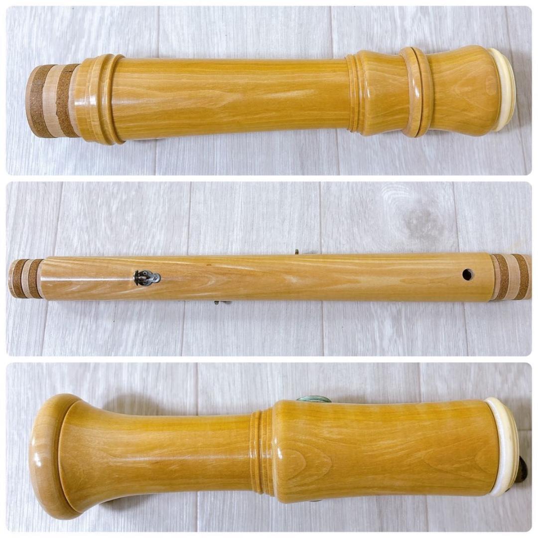 AULOS アウロス トヤマ楽器 木製 バスリコーダー バロック式 ケース付き