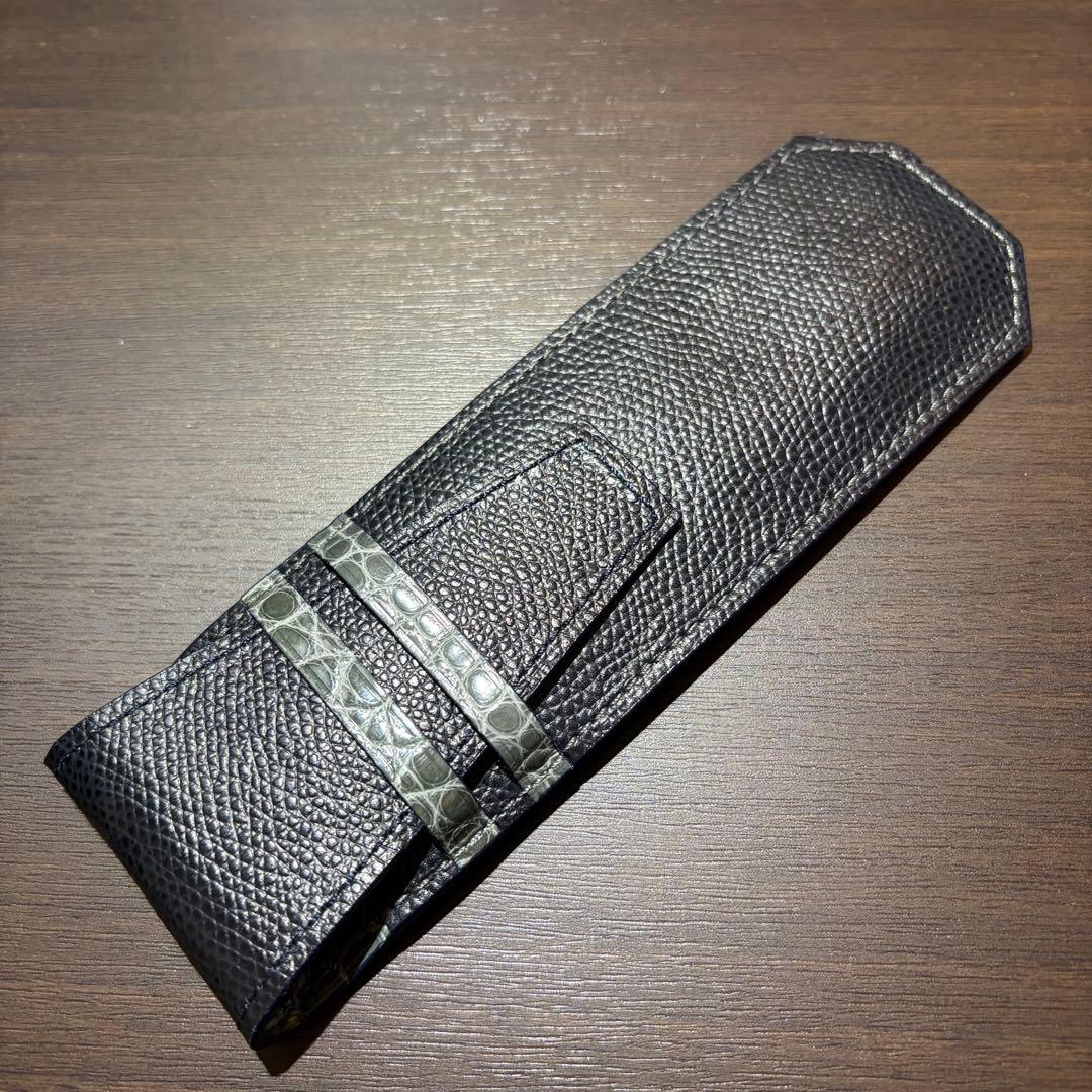 カミーユフォルネ CAMILLE FOURNETレザー×クロコダイル ペンケース