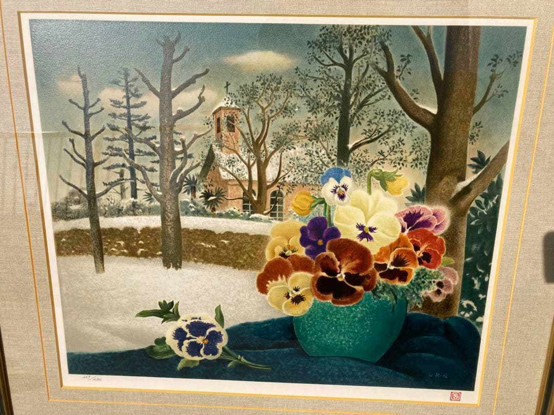 遊蝶花　岡鹿之助作品