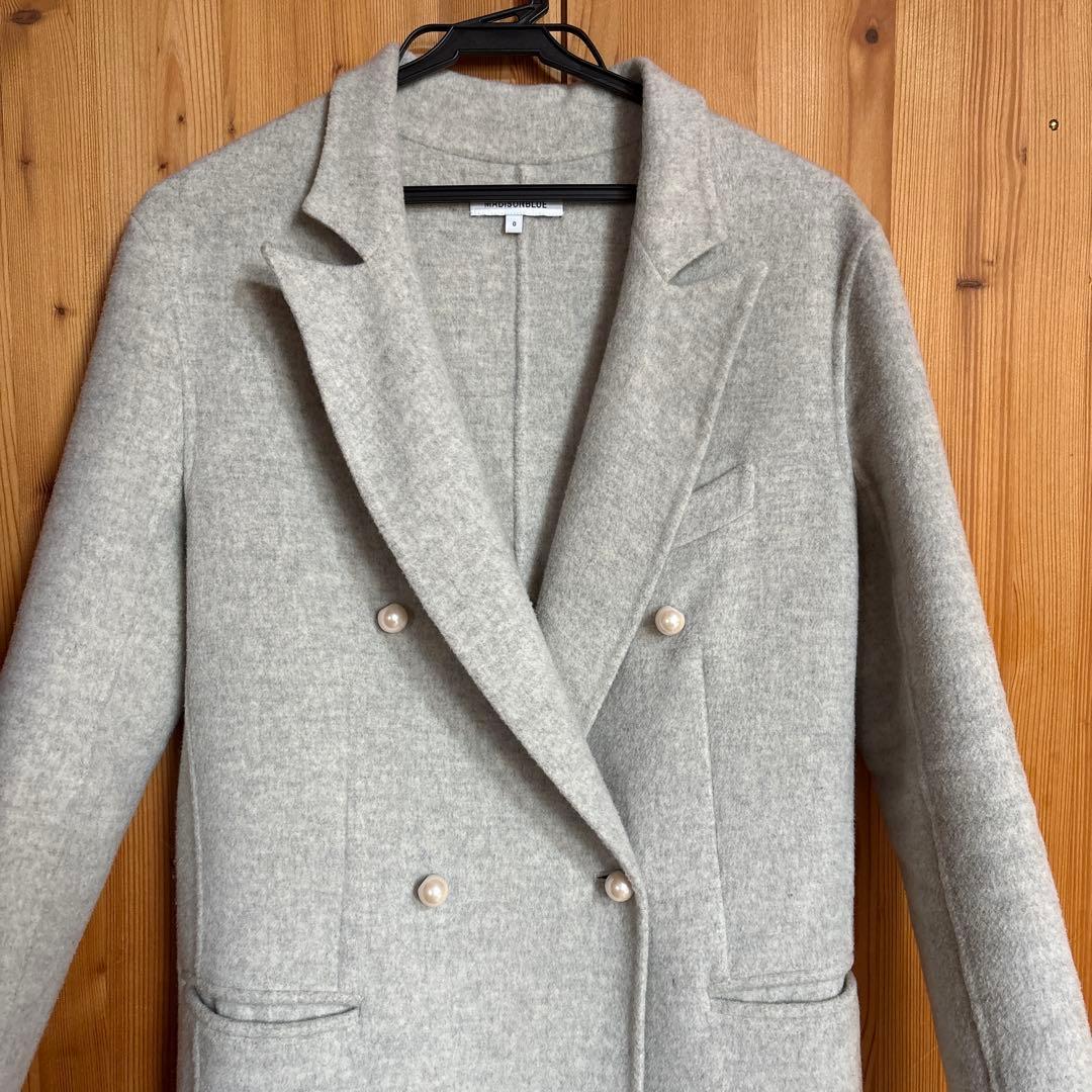 マディソンブルー　MADISON BLUE パールチェスターコート　グレー　00