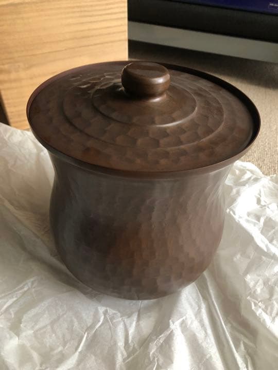 銅　極上　水注　木村清五郎　氏作　共箱入