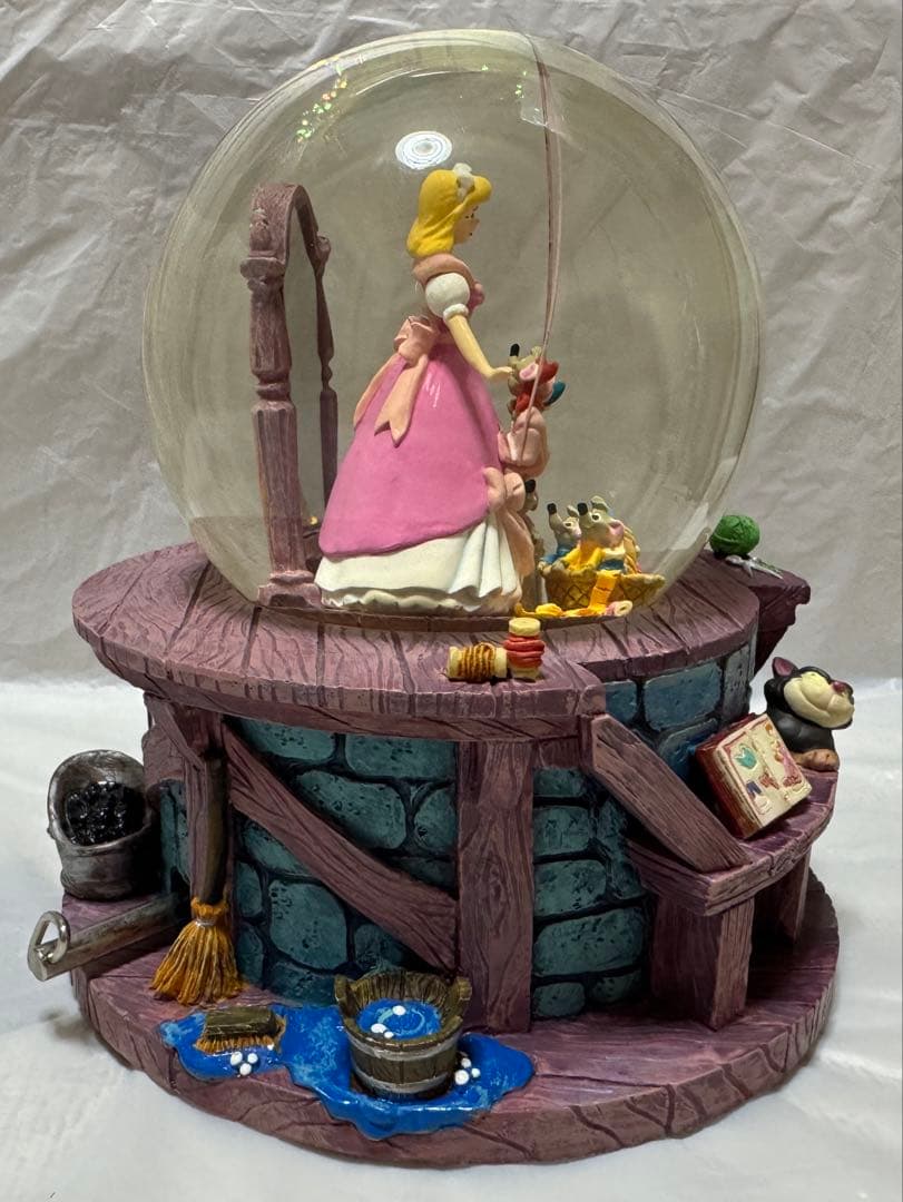 ディズニー シンデレラ オルゴール付き スノーグローブ