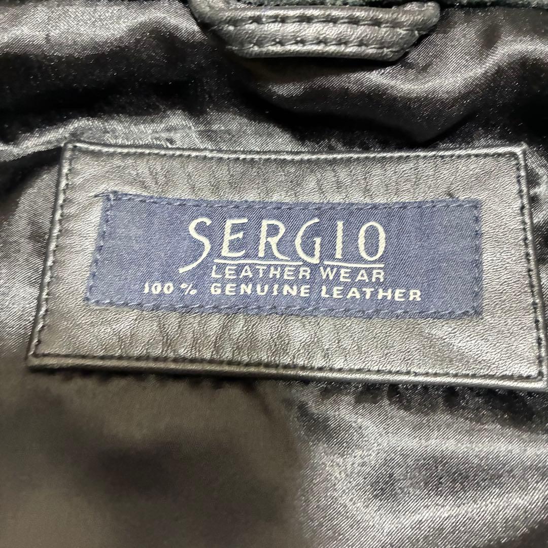 【未使用に近い】SERGIO×Haruf 本革 ライダース〈定価19,800円〉