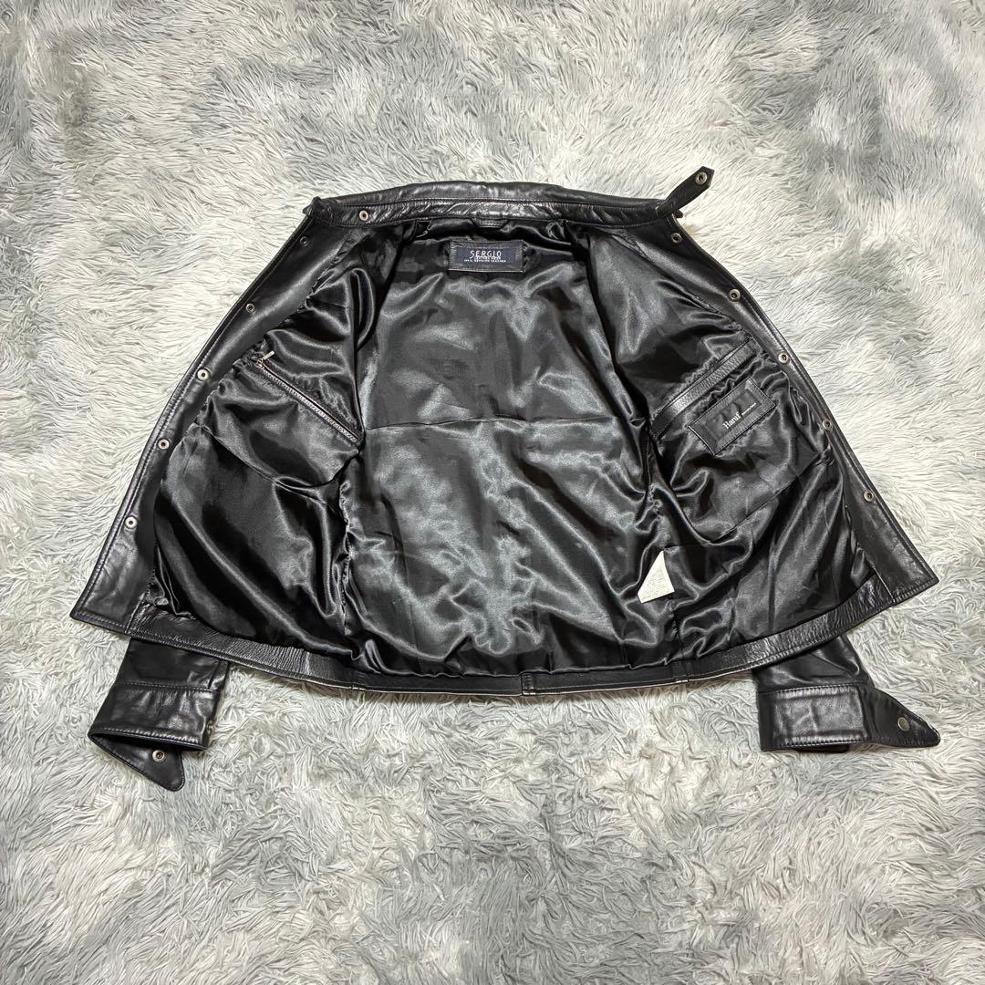 【未使用に近い】SERGIO×Haruf 本革 ライダース〈定価19,800円〉