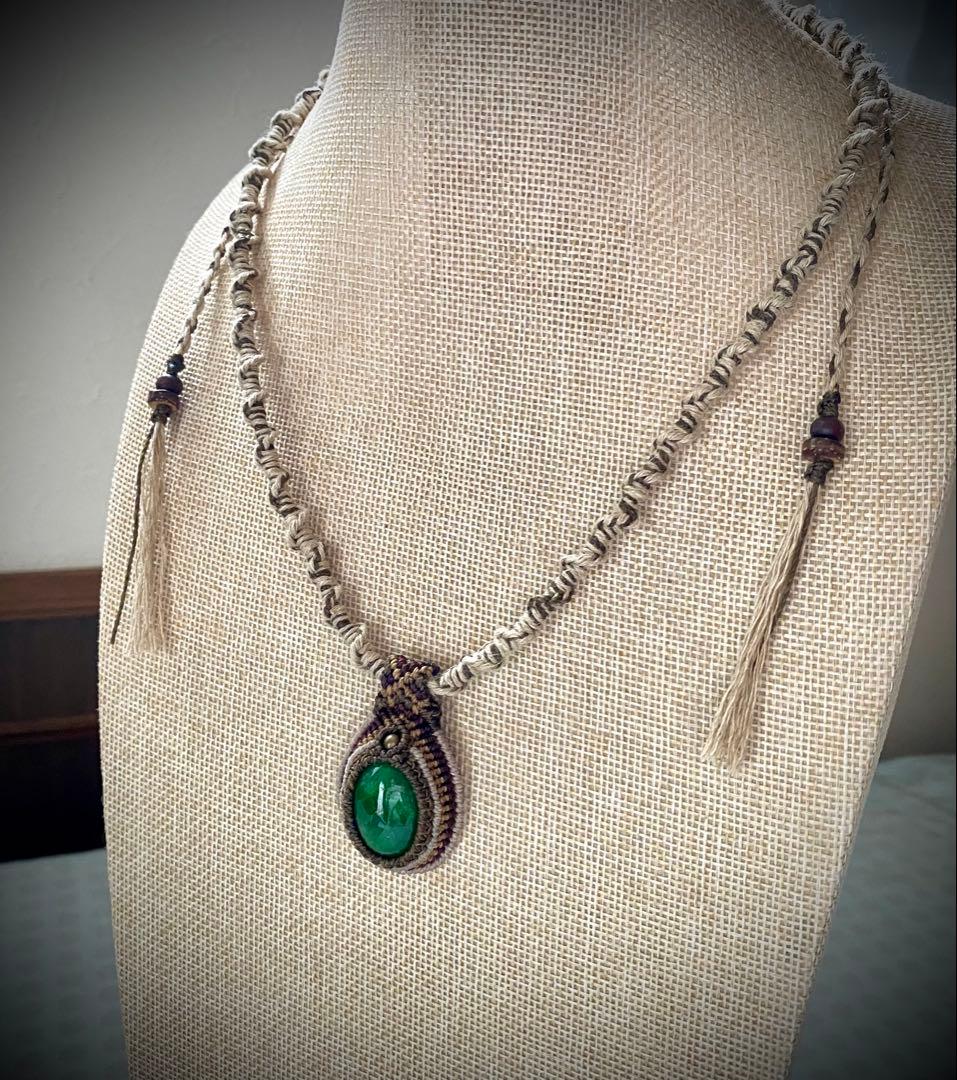 あーちゃ商店ページ⌘ ヘンプ紐マクラメ編みネックレス