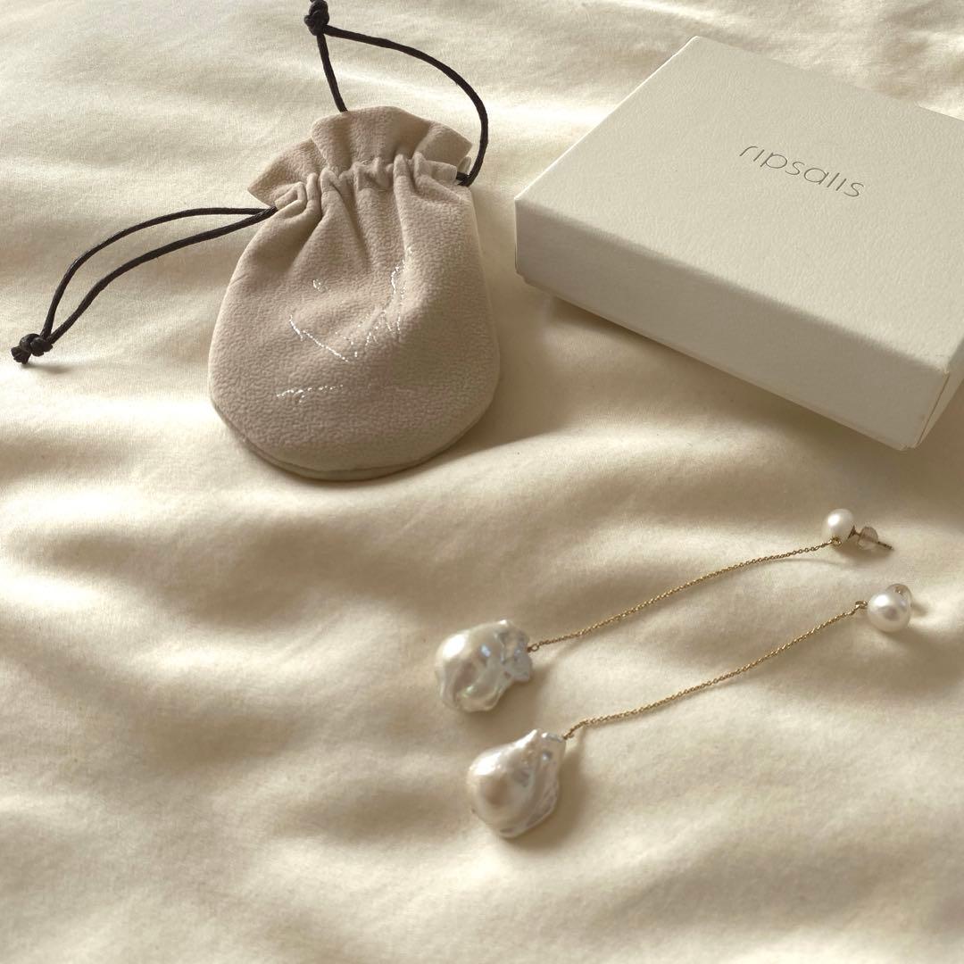 【美品】ripsalis fall〈pearl top〉 9cm ゴールド