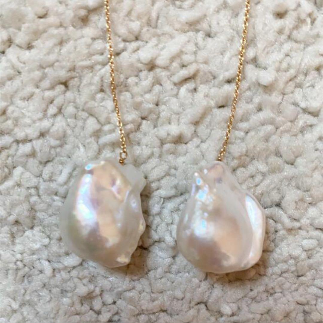 【美品】ripsalis fall〈pearl top〉 9cm ゴールド