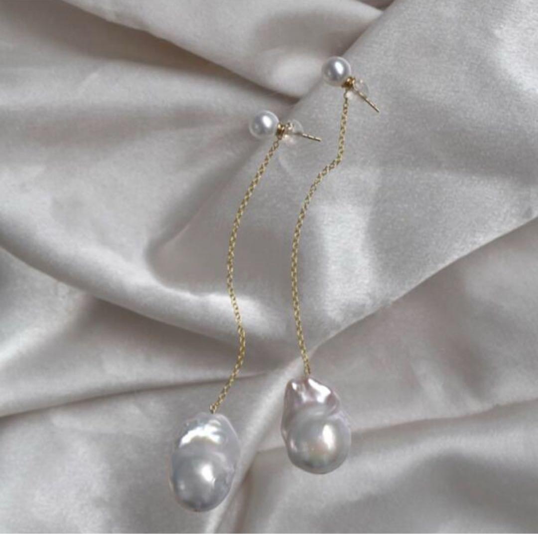 【美品】ripsalis fall〈pearl top〉 9cm ゴールド
