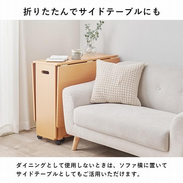 ②ダイニング５点セット ４人掛け 折りたたみ式 バタフライダイニング 伸長式