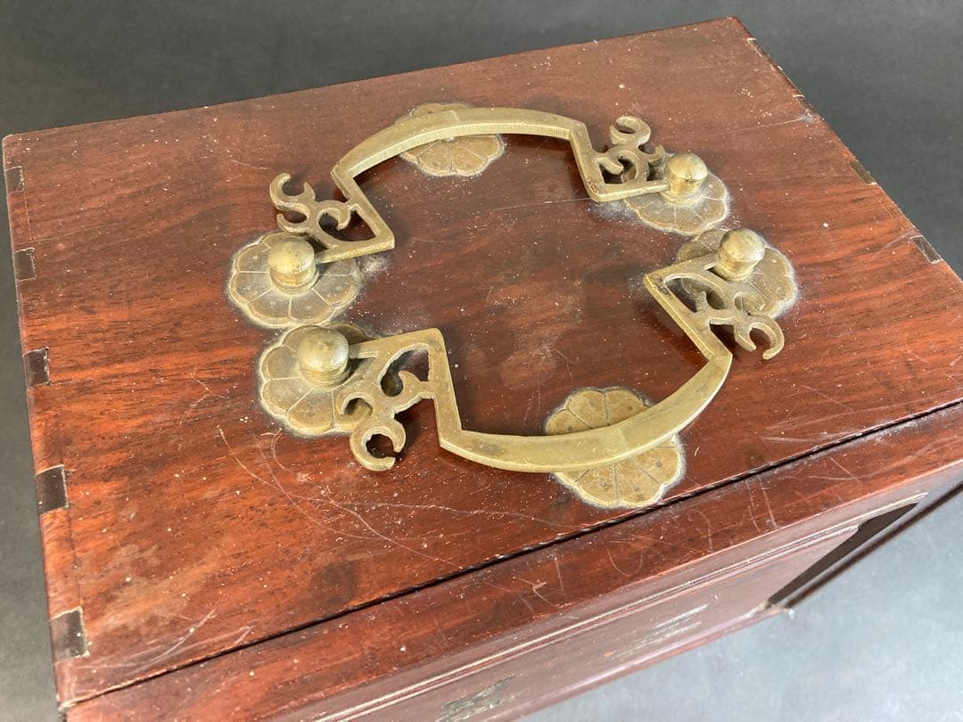 【益三】背竹麻雀牌セット 唐木箱 骨董品