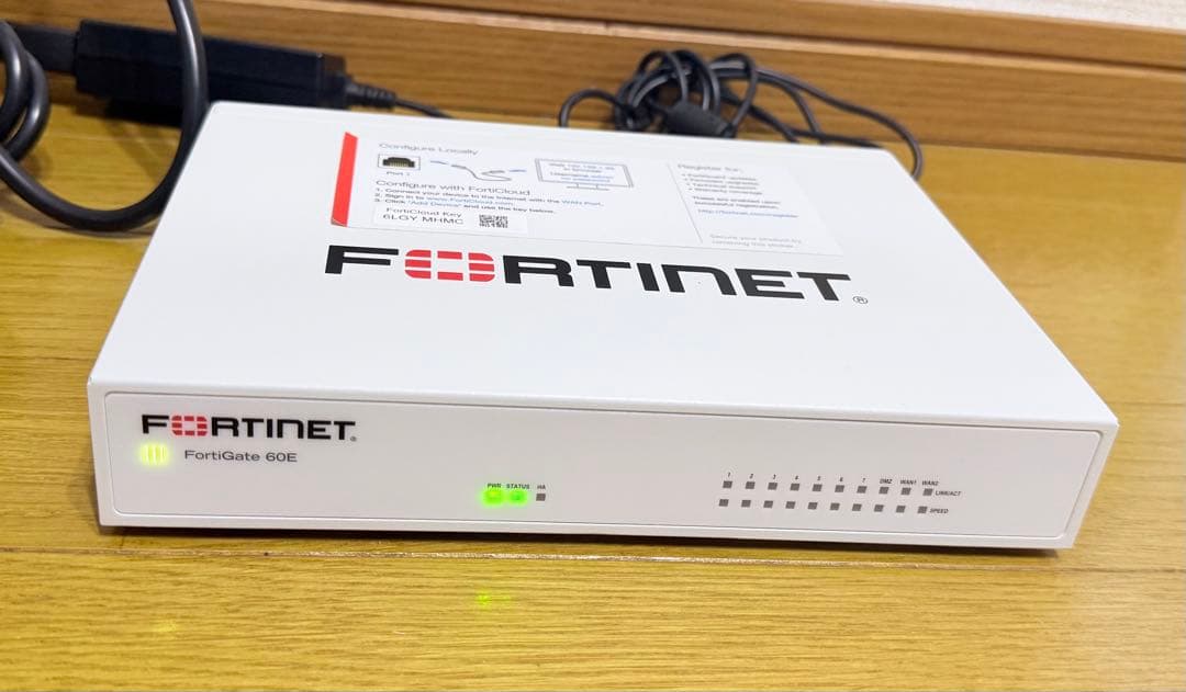 FORTINET FORTIGATE-60E(ライセンス切)【v7.4.7】①