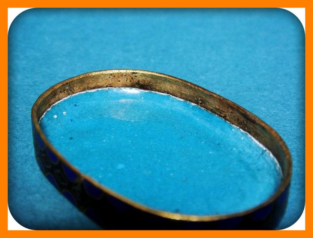 785『七宝 花蝶 香合』黒　//骨董品 古美術 古道具 アンティーク