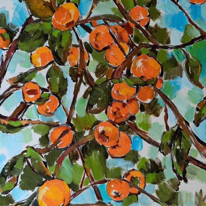 【美作品】 柿の絵画