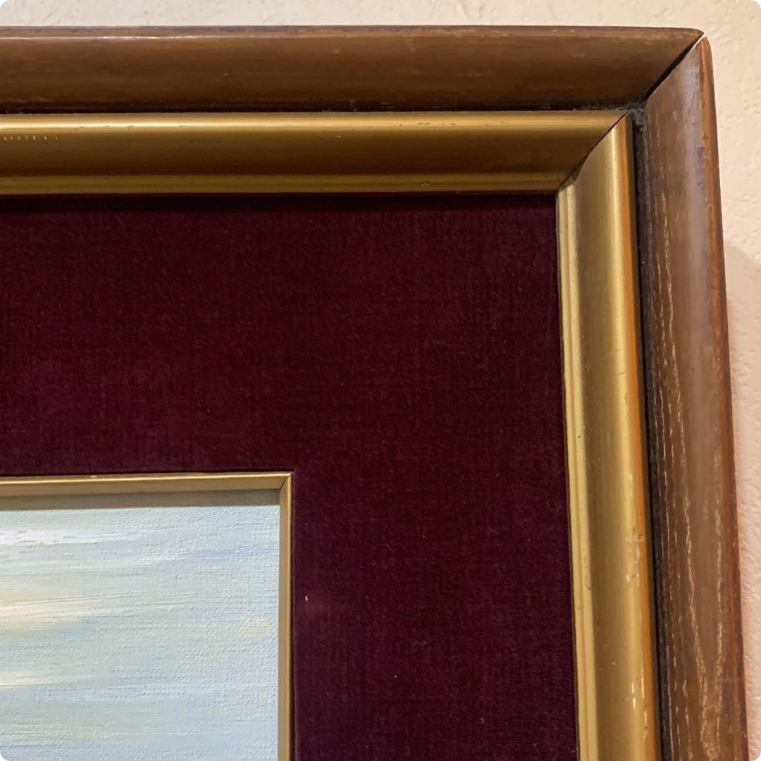 絵画　油彩肉筆画　真作　小阪謙造　一創会創立代表『波切風景』F8 1964年作