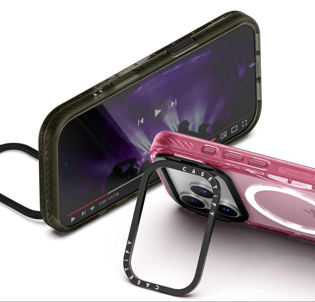 iPhone17Pro用 スマホケース マットブラック 耐衝撃MagSafe対応