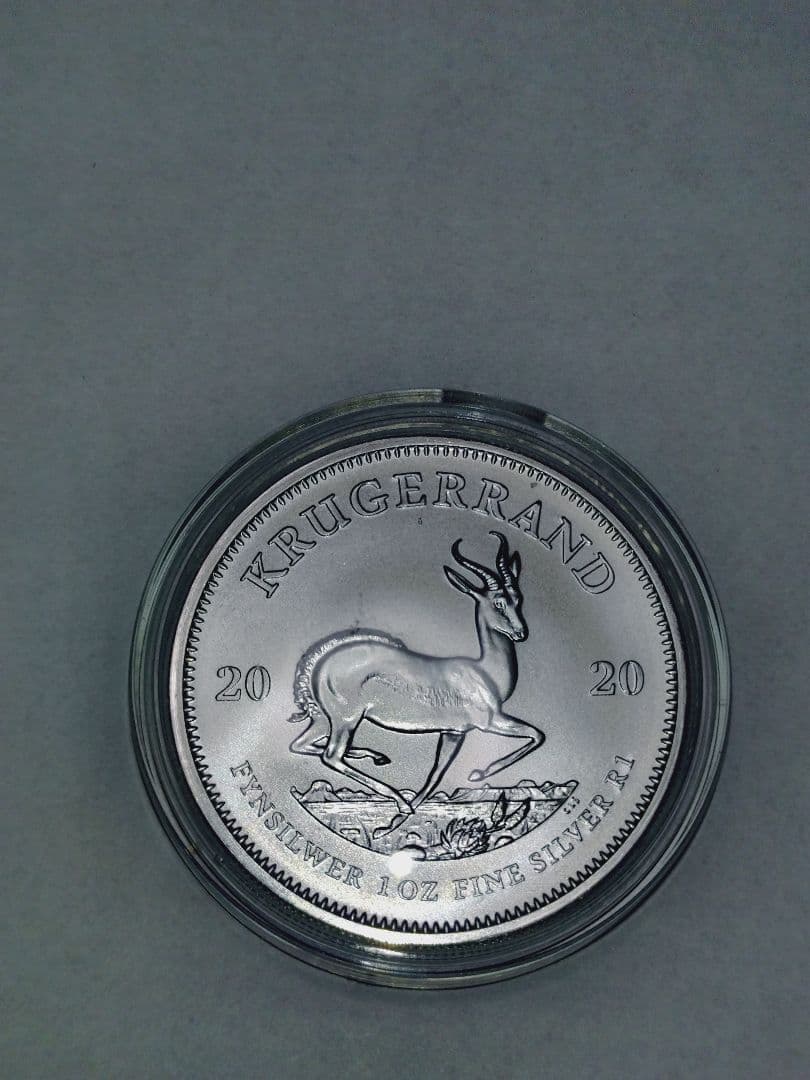 希少2020年 クルーガーランド 銀貨 1オンス　ケース付き
