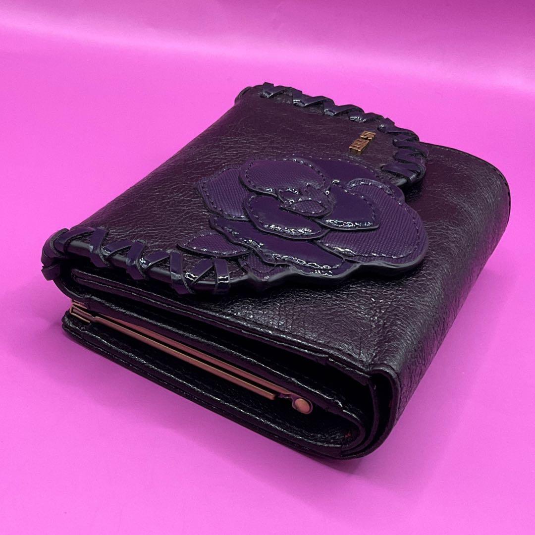 【新品】定価22000円アナスイ財布ブラック★ルビーがま口二つ折り