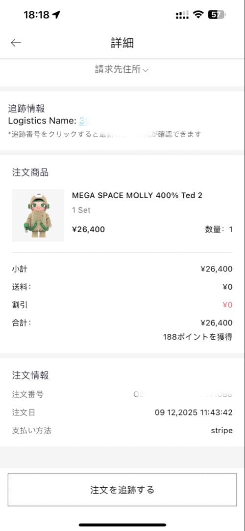 POP MARTポップマートMEGA SPACE MOLLY 400% Ted2