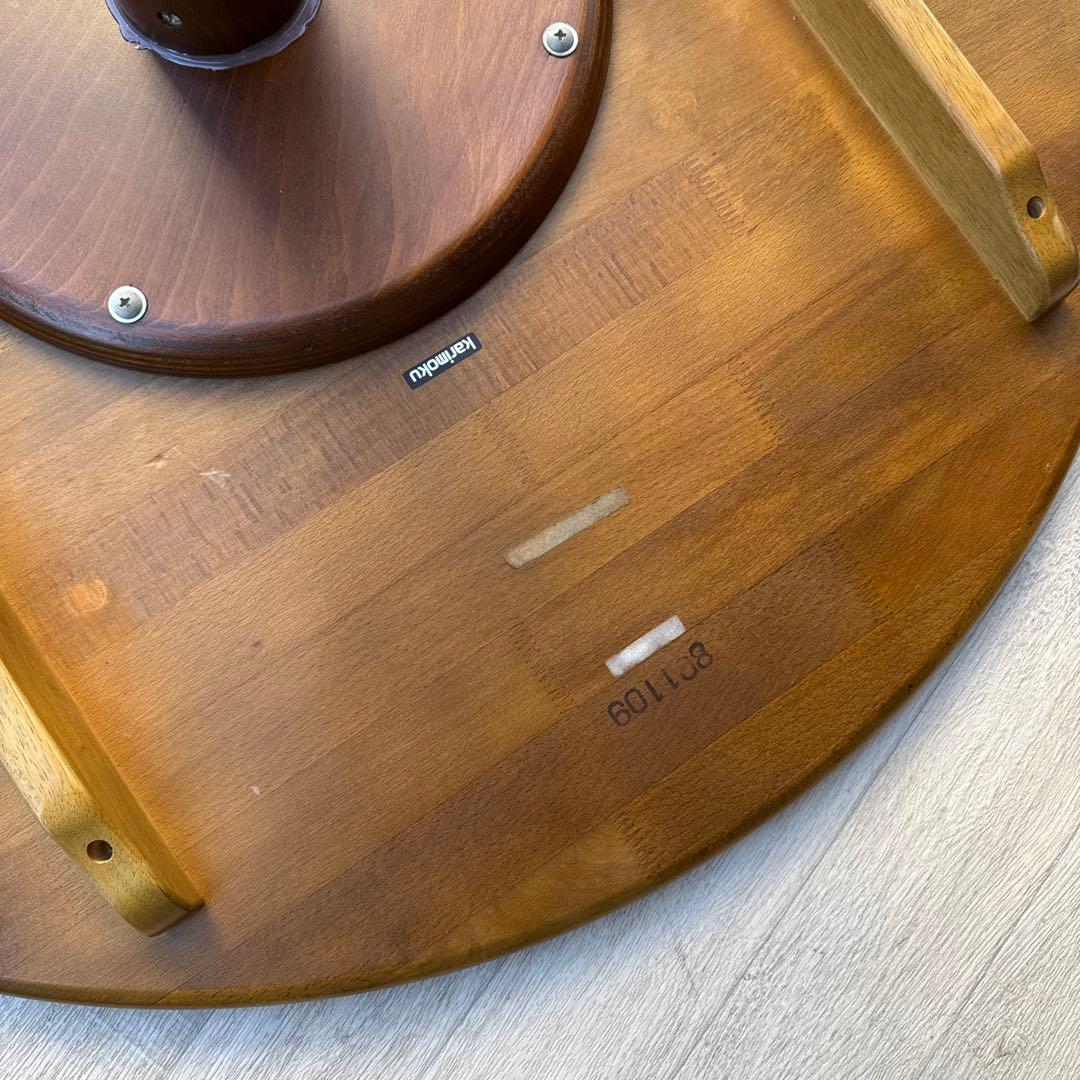 karimoku カフェテーブル　丸テーブル　ヴィンテージ 現状