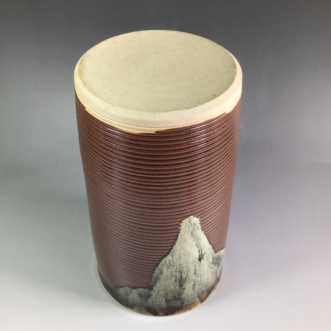 Ｒ２０４　水指　『高取焼』『青柳翠峰造』『細水指』　共箱　茶道具