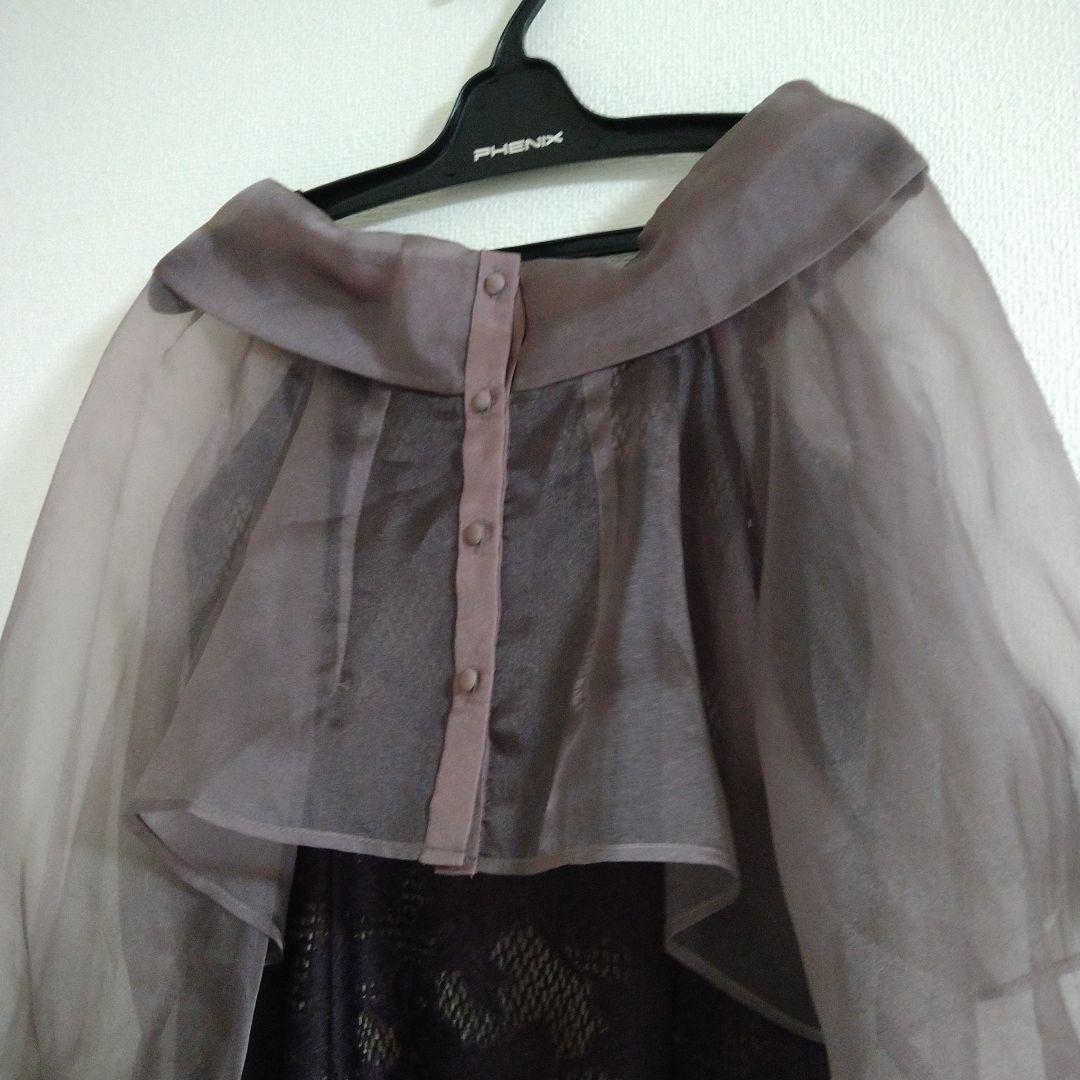 etoll. シアーブラウス&マーメイドキャミソール　パーティードレス　M